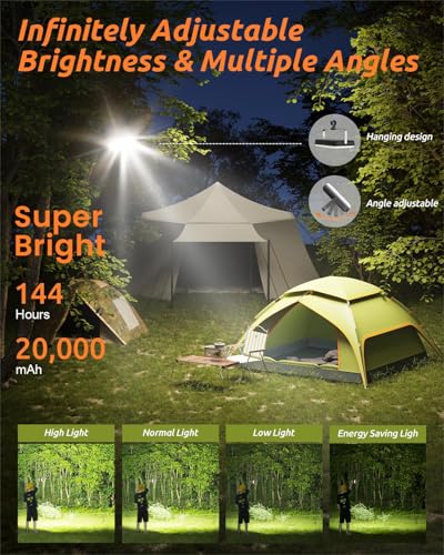 20000mAh Rechargeable LED Work Light & Camping Tent Light