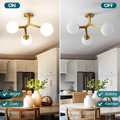 Semi Flush Mount Ceiling Light Fixture 3