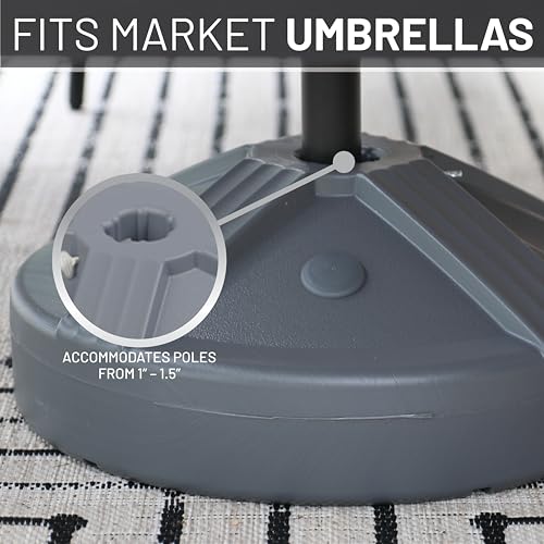Durable Fillable Umbrella Base Designed to be Used with a Patio Table