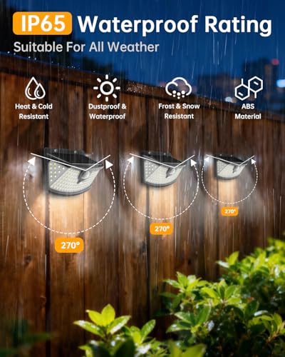 Solar Motion Sensor Lights Outdoor 120 LEDs (2 Count)