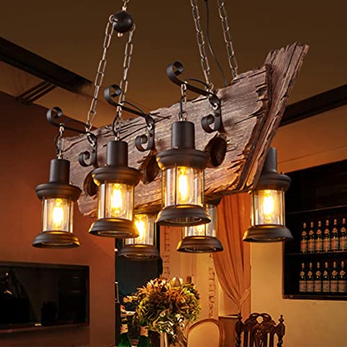 Industrial Wooden Pendant Light