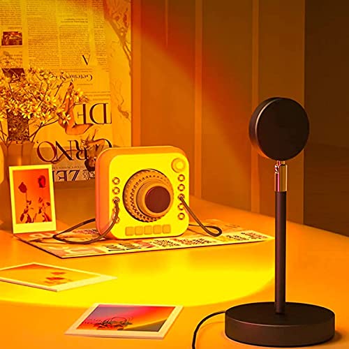 Sunset Lamp Projection Rotation Rainbow Lamp Led Romantic Visual Led Light Network Red Light with USB Modern Floor Stand Night Light Living Room Bedroom Decor