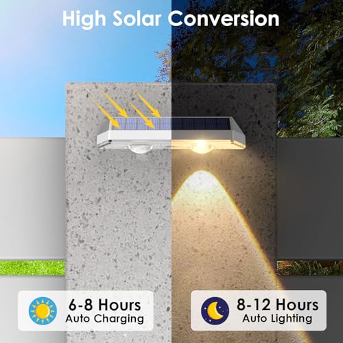 12 Pack Solar Fence Lights Outdoor Waterproof LED (12 Count)