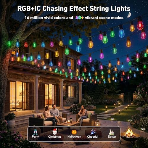 400FT RGB+IC Outdoor String Lights