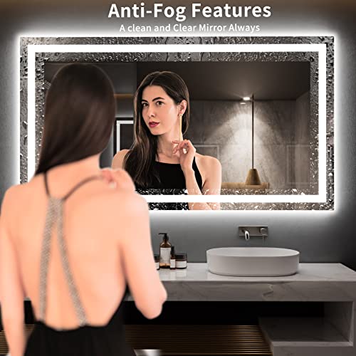 72X40 LED Bathroom Mirror with Lights