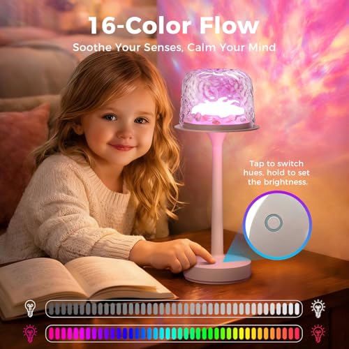 Waterproof Shower Lamp Rechargeable LED Ocean Projector Outdoor Table Lamps