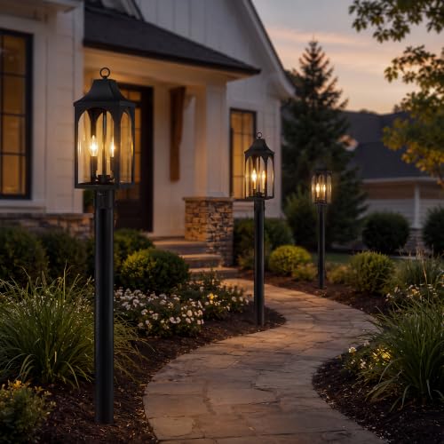 21.37 Inch Dusk to Dawn Outdoor Post Light
