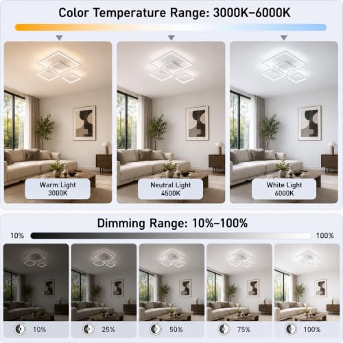 Modern Black Led Ceiling Light 3