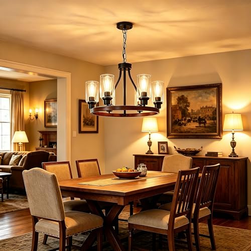 6 Light Rustic Chandelier (72 Count)