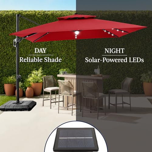 12x12ft LED Cantilever Patio Umbrella w