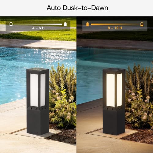 24" Solar Pathway Lights Outdoor IP65 Waterproof Landscape Path Lights