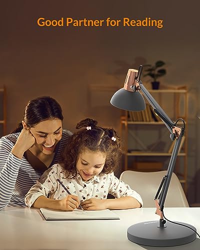 Metal Adjustable Desk Lamp with Clamp