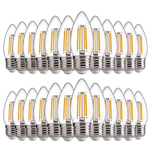 LED Candelabra Light Bulbs 60W Equivalent E26 Base (23.99 Count)