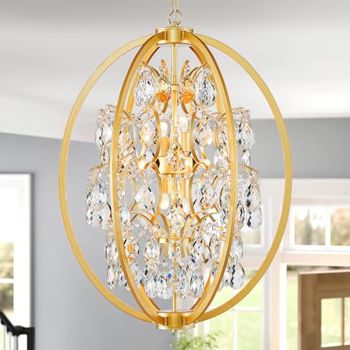 Globe Crystal Chandelier Raindrop Pendant Flushmount Ceiling Light Modern Lighting Fixture for Bedroom Hallway Bar Kitchen Bathroom