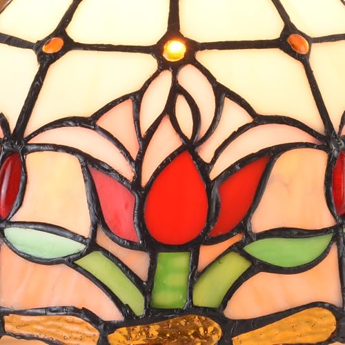 Small Tiffany Lampshade Replacement Only Stained Glass Style Lamp Shade 8 Inch at the Bottom