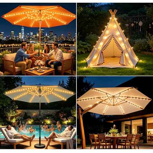 Solar Umbrella Lights Outdoor