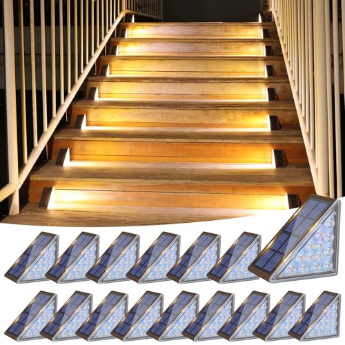 Solar Step Lights Outdoor Waterproof (16 Count)