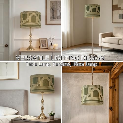 Modern lamp Shade Bamboo Material Art Deco 11.8 * 9.05Inch