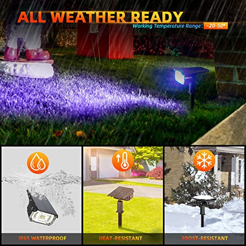 Solar Halloween Lights Outdoor Halloween Decorations Outdoor 2 Pack (2 Count)