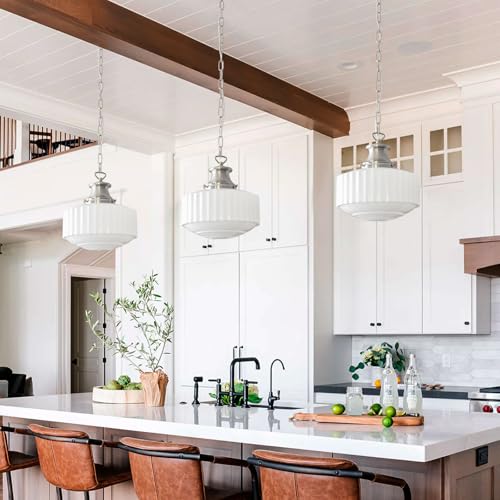 Vintage Milk Glass Pendant Light Fixtures