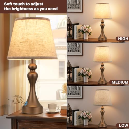 Touch Lamps for Nightstand (2 Count)