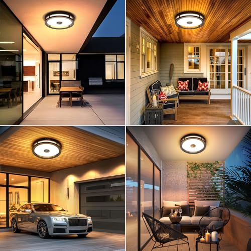 Outdoor Motion Sensor LED Ceiling Light (2 Count)