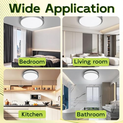 16 inch Dimmable LED Flush Mount Ceiling Light Fixture
