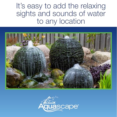 Stacked Slate Sphere Water Fountain and Installation Kit for Yard
