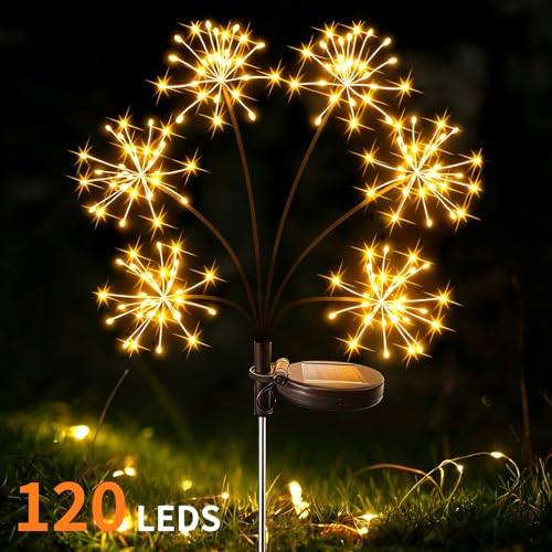 Solar Garden Lights Outdoor Waterproof 2 Pack
