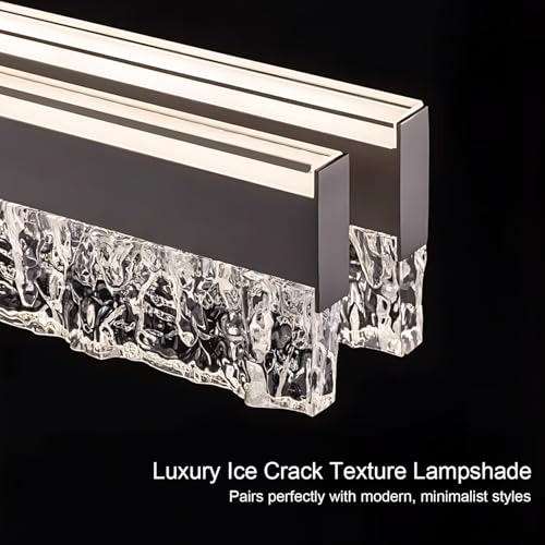 Modern Chandeliers for Dining Room Dimmable Crystal Led Pendant Light Kitchen Island Lighting 47in Ceiling Hanging Pendant Light with Remote