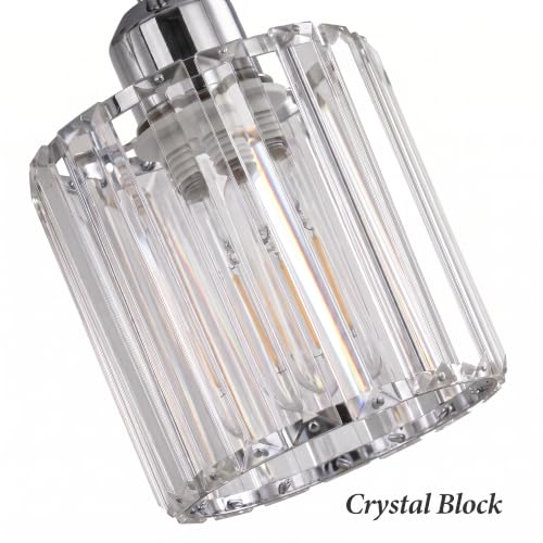 13" Crystal Semi Flush Mount Ceiling Light