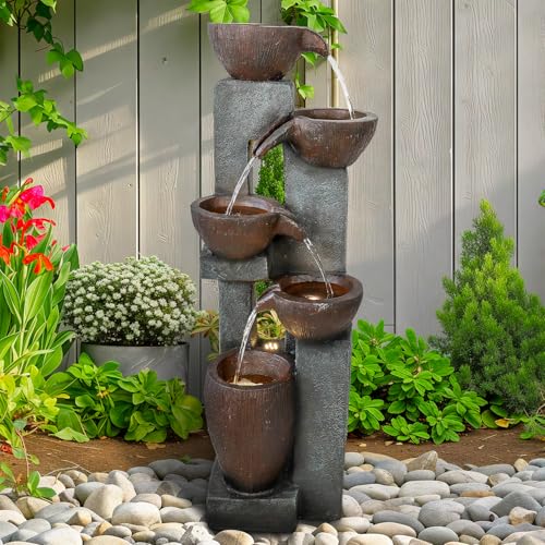 39” H Modern Outdoor Fountain