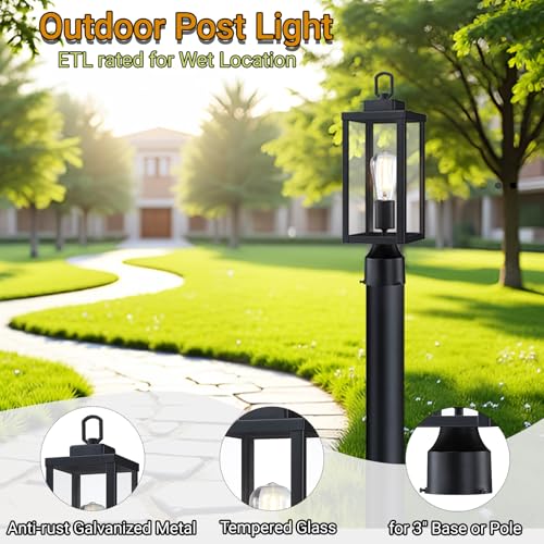 Outdoor Post Light Fixture (2 Count)