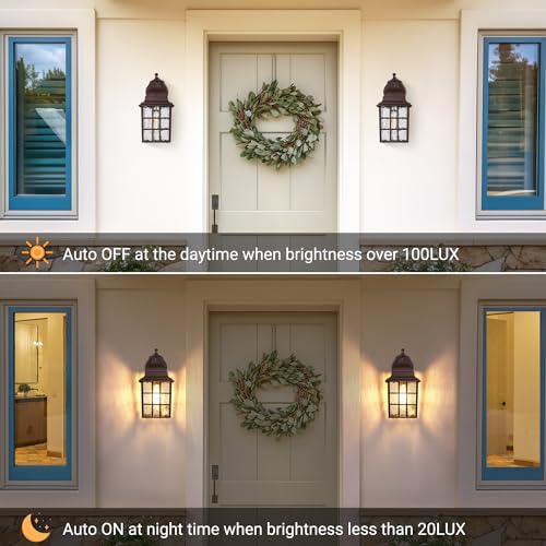 2 Pack Dusk to Dawn Outdoor Lighting Fixture (2 Count)