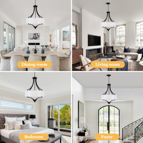 19.7" Drum Chandelier for Dining Room 6