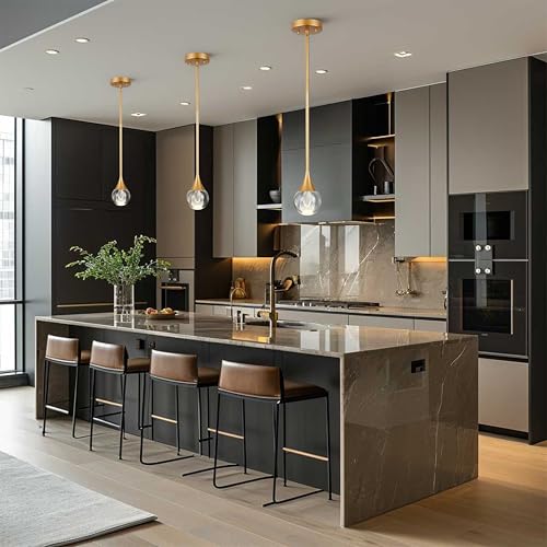 Gold Pendant Lights Kitchen Island (3 Count)