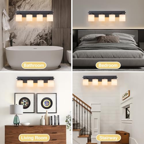 Modern Bathroom Light Fixtures Over Mirror