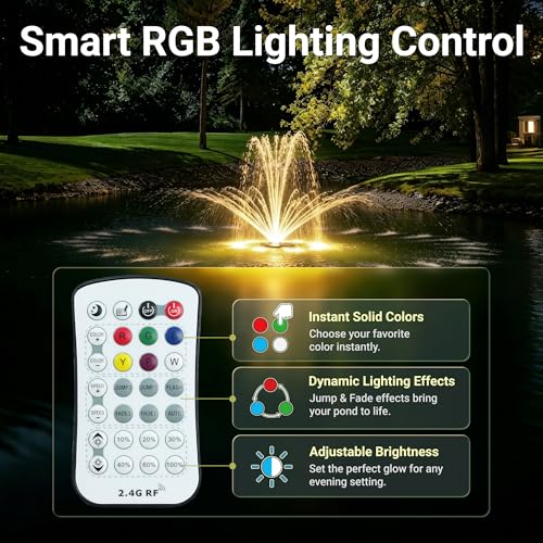 Vellara 120W Floating Pond Fountain with Built
