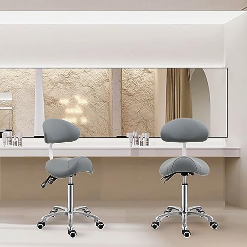 Saddle Stool Chair with Back Support