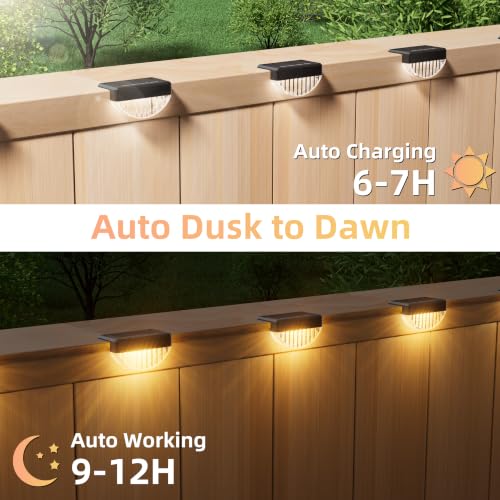 8 Pack Solar Deck Lights Outdoor