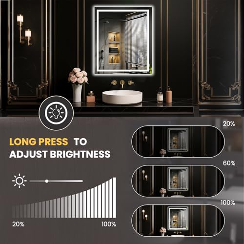 24"X28" LED Bathroom Mirror with Lights