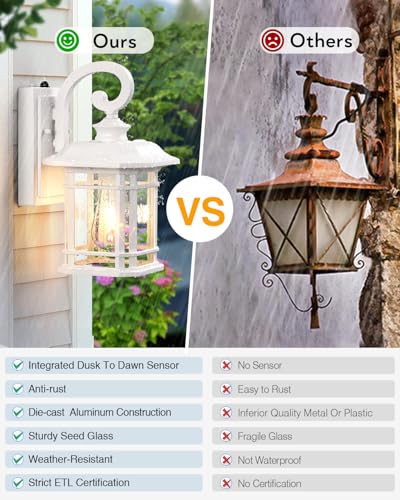 White Outdoor Wall Lights