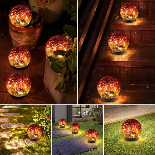 Solar Globe Lights Outdoor Waterproof (2 Count)