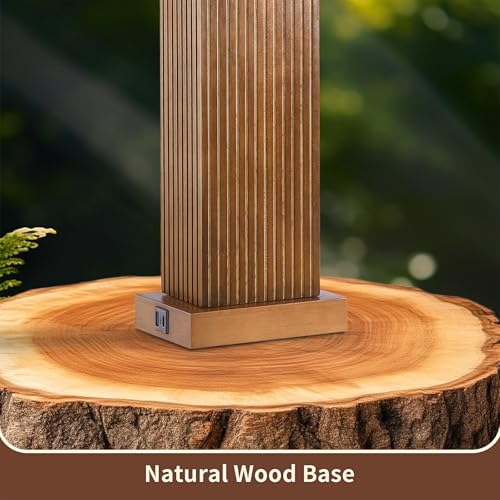 27.5" Wood Table Lamp for Bedroom