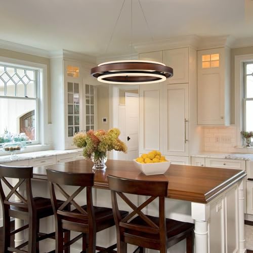 Modern Wooden LED Chandelier