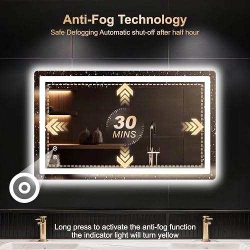 24x40 LED Bathroom Vanity Mirror with Lights