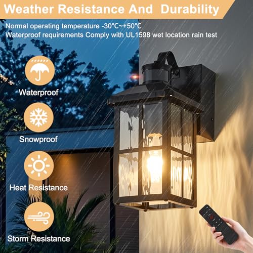 Porch Lights with GFCI Outlet with Remote