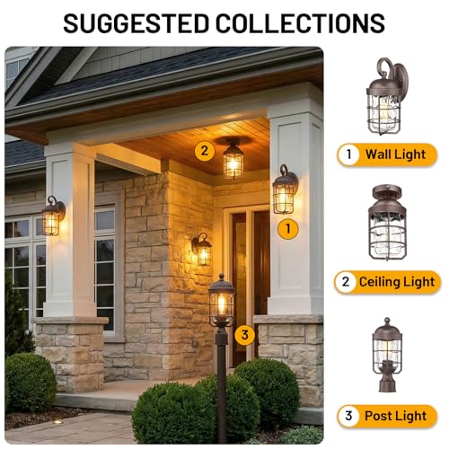 Outdoor Wall Light Fixtures for House (2 Count)