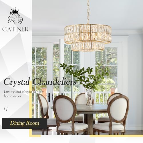 Gold Crystal Chandelier 20" 6
