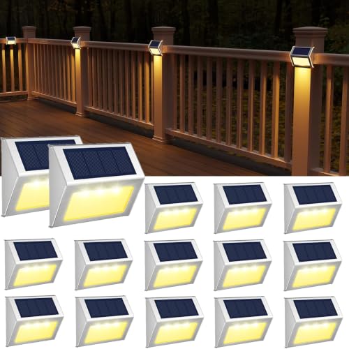 Solar Deck Lights Perfect for Fence (16 Count)